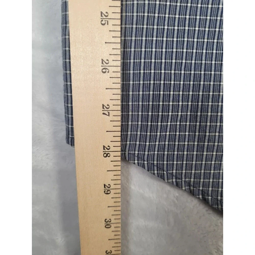 The North Face Shirt Mens Large‎ Blue Check Plaid Button Up Short Sleeve Casual